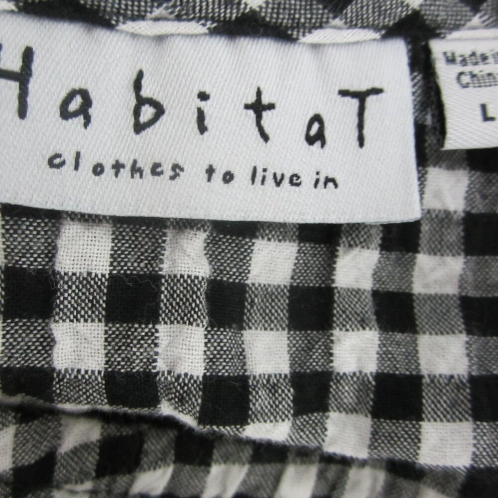 Habitat Black and White Gingham Tunic Top - Picture 3 of 9